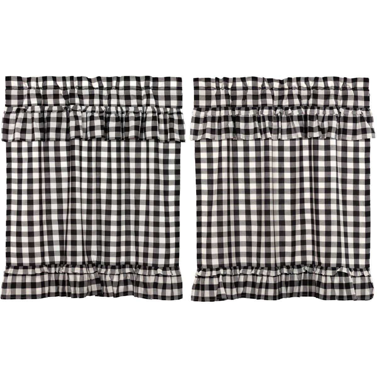 Annie Buffalo Check Ruffled Tier Set - Black