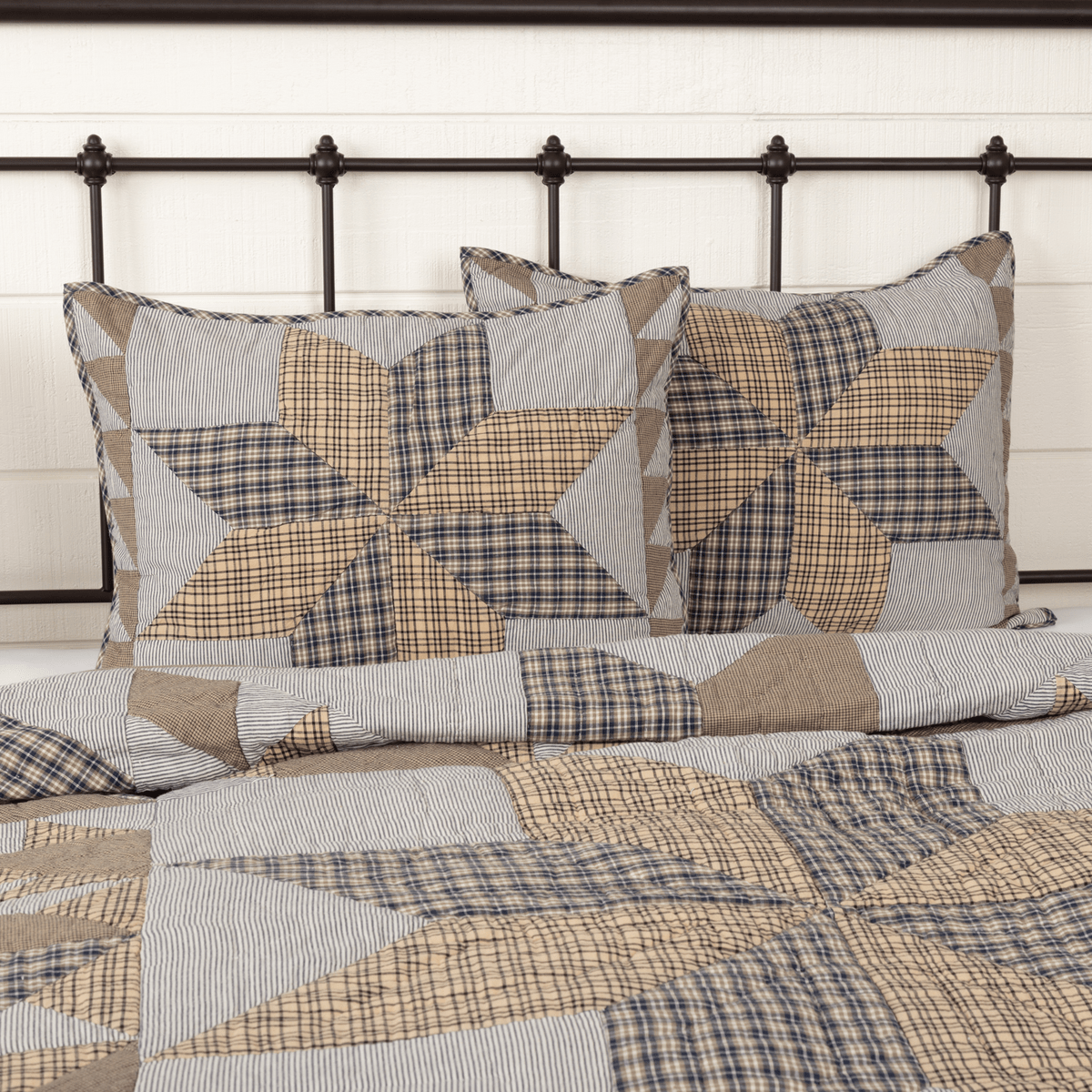 Dakota Star Farmhouse Blue Pillow Sham
