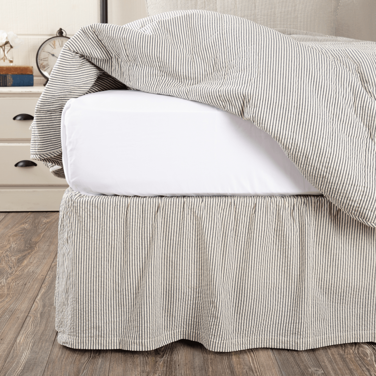 Hatteras Ticking Stripe Bedskirt 16"