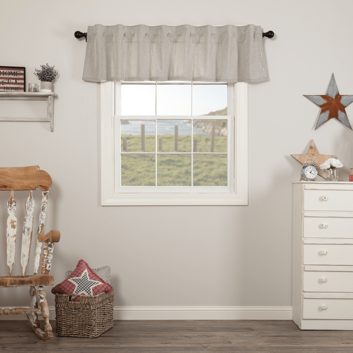 Hatteras Ticking Stripe Valance