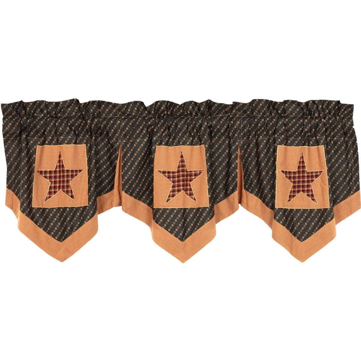 Patriotic Patch Star Block Valance