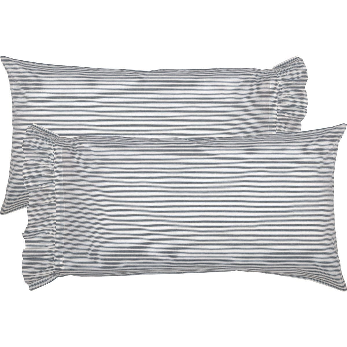 Sawyer Mill Blue Ticking Stripe Pillow Case Set