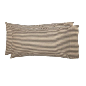 Sawyer Mill Charcoal Ticking Stripe Pillow Case Set