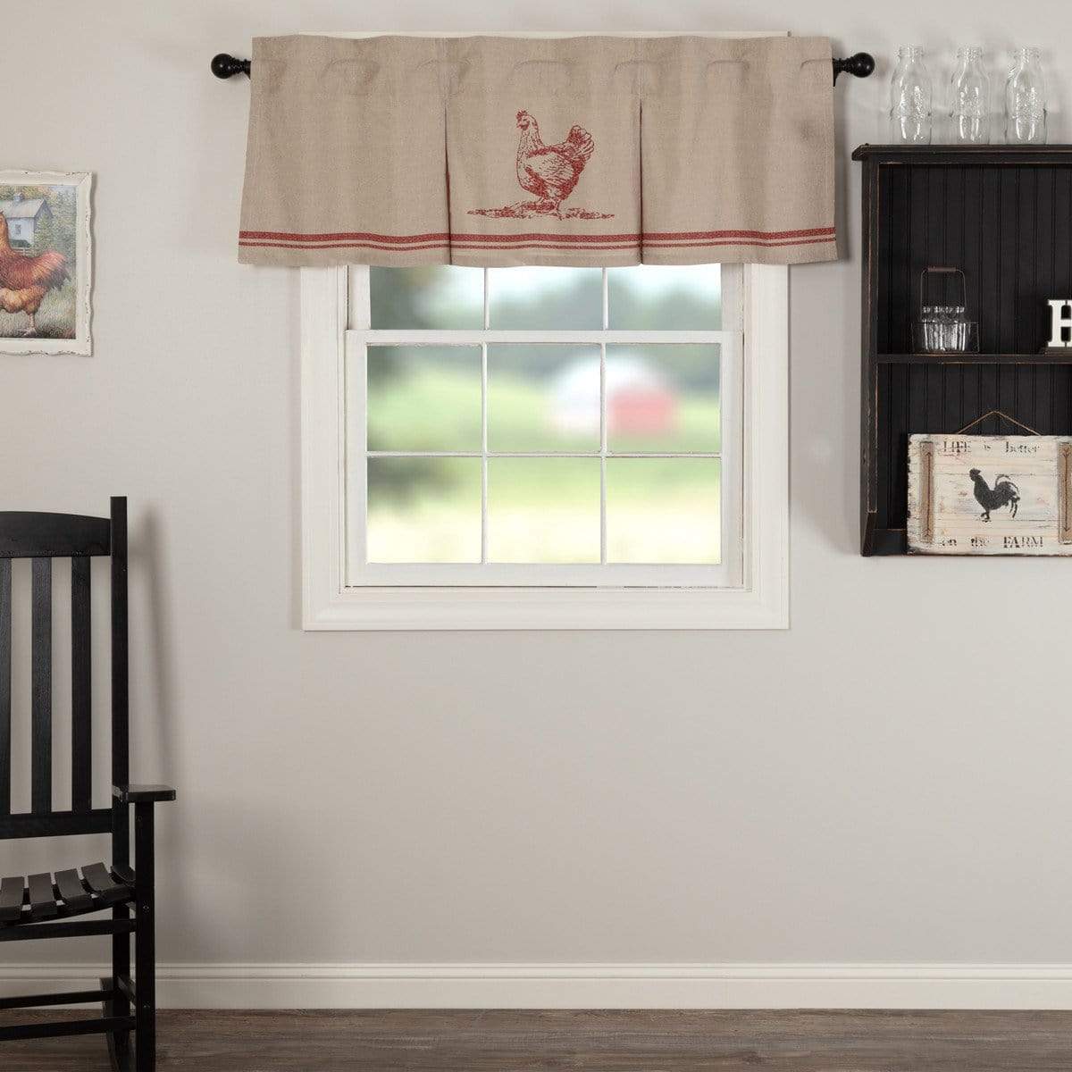 Sawyer Mill Red Hen Valance