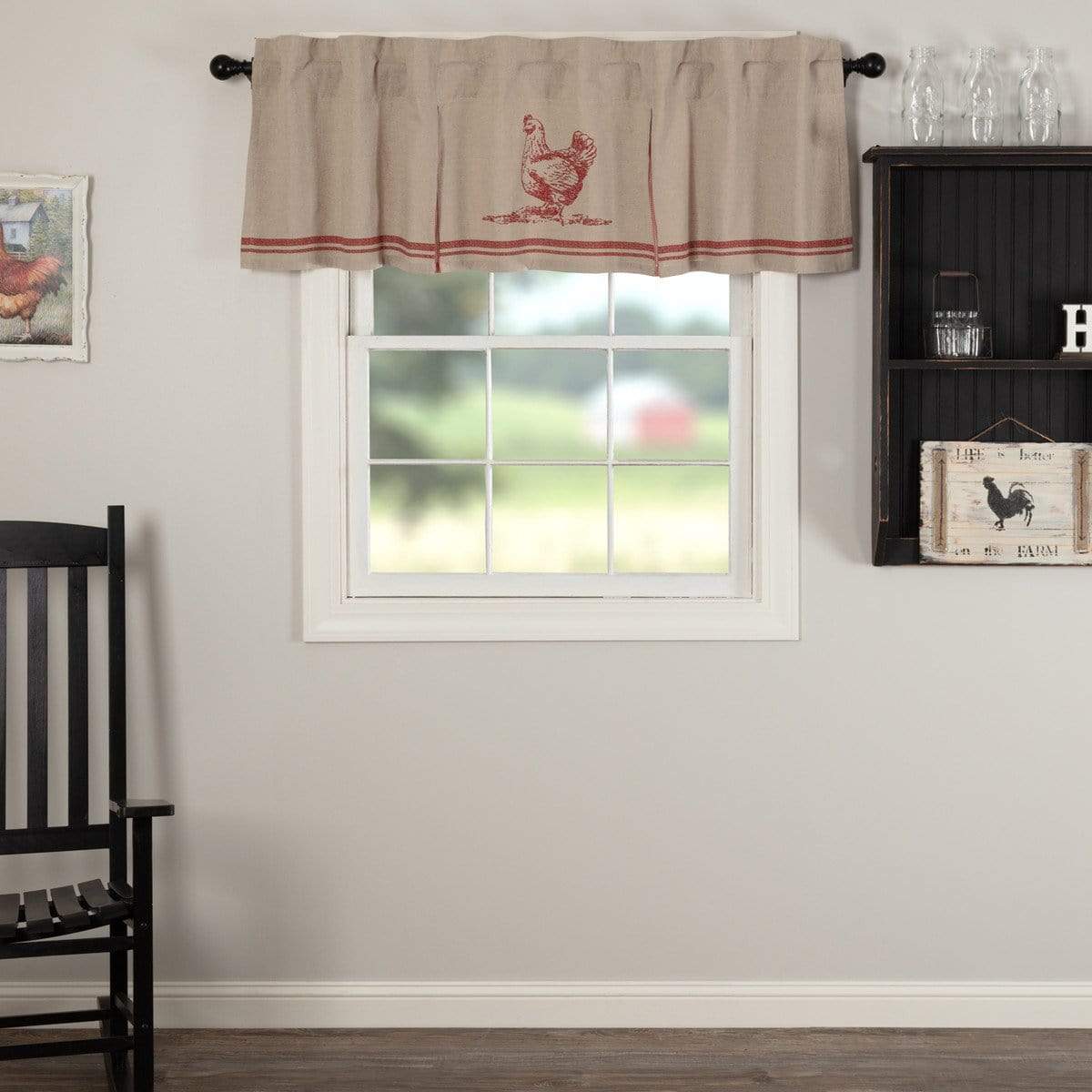 Sawyer Mill Red Hen Valance