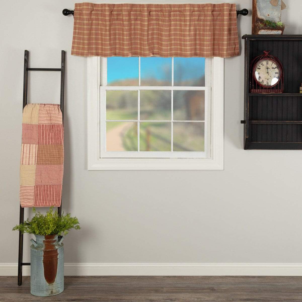 Sawyer Mill Red Plaid Valance