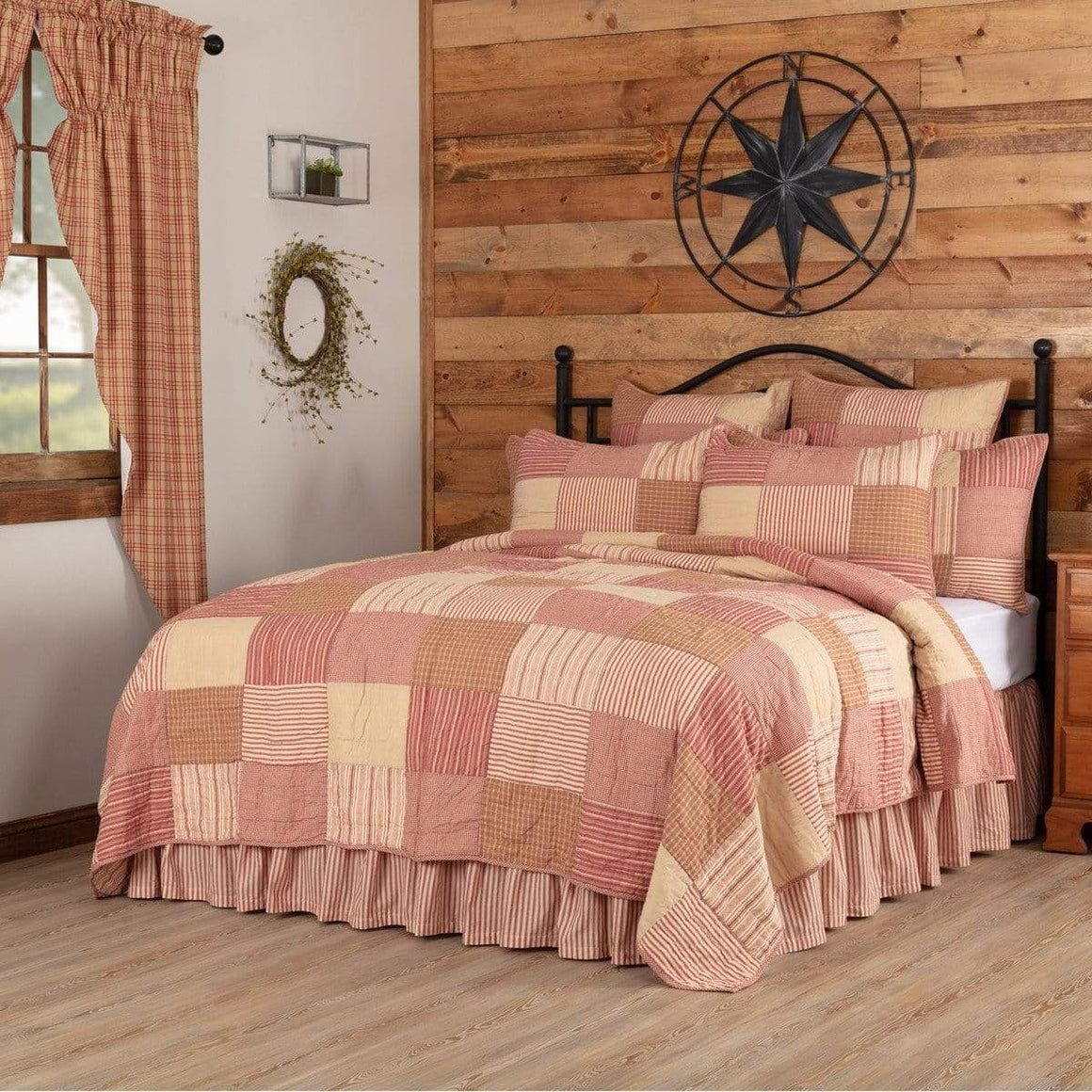 Country Patchwork Quilt Sets - Retro Barn Country Linens