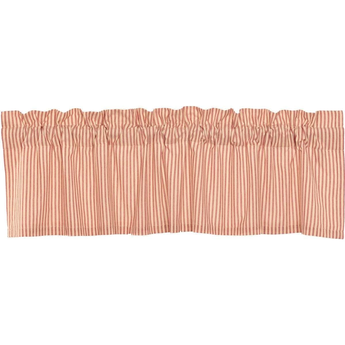 Sawyer Mill Red Ticking Stripe Valance