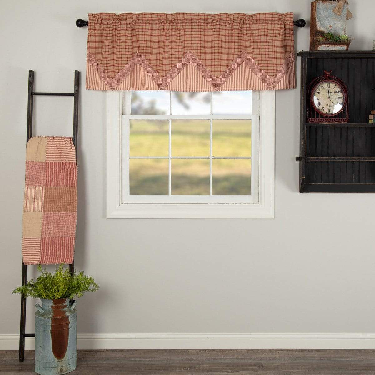 Sawyer Mill Red Layered Valance