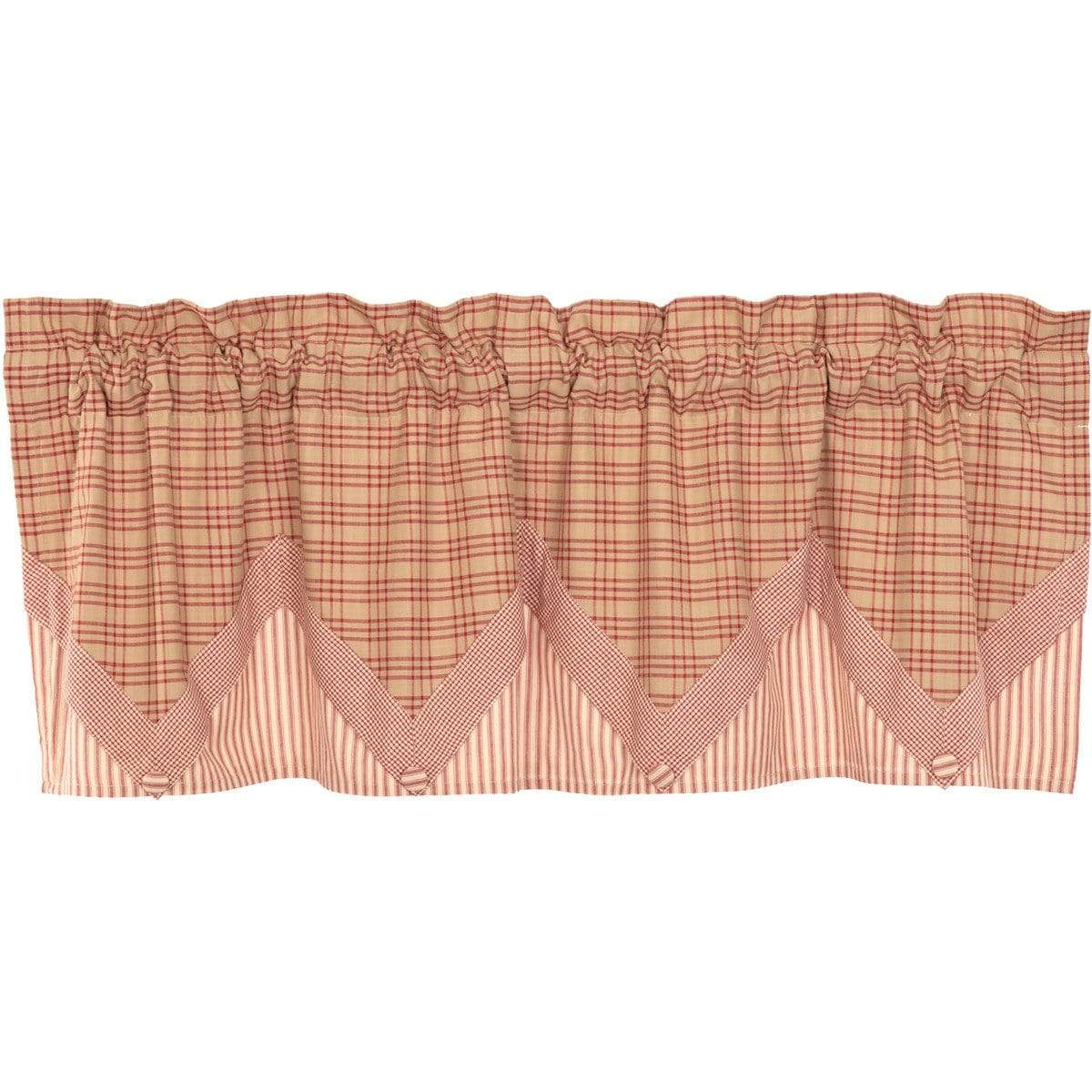 Sawyer Mill Red Layered Valance