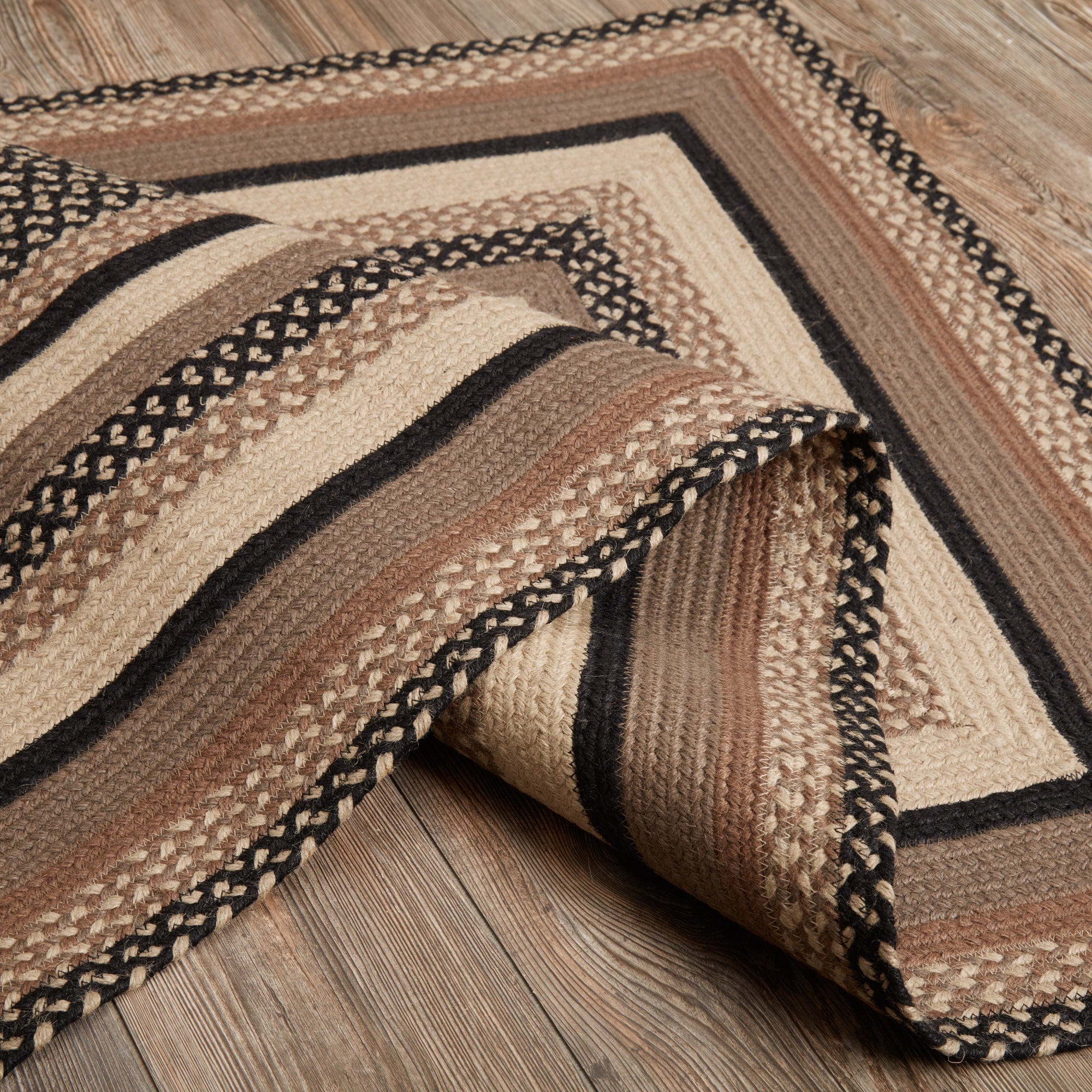 Sawyer Mill Charcoal Braided Rectangle Rug