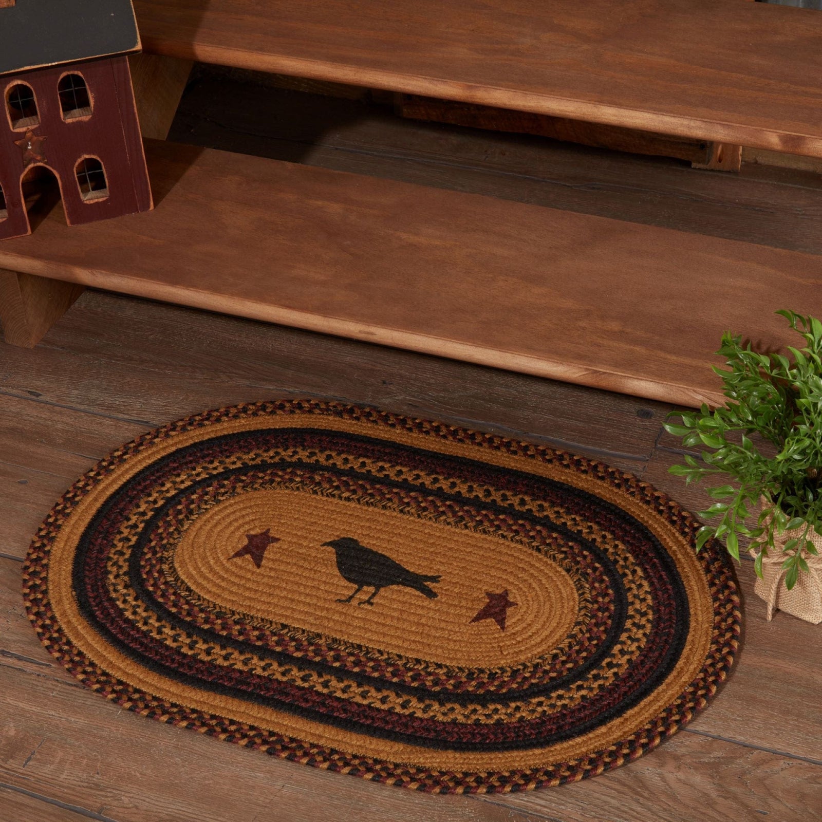 Heritage Farms Oval Crow Rug