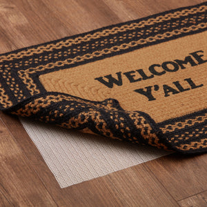 Farmhouse Welcome Y'all Rectangle Rug w/ Pad