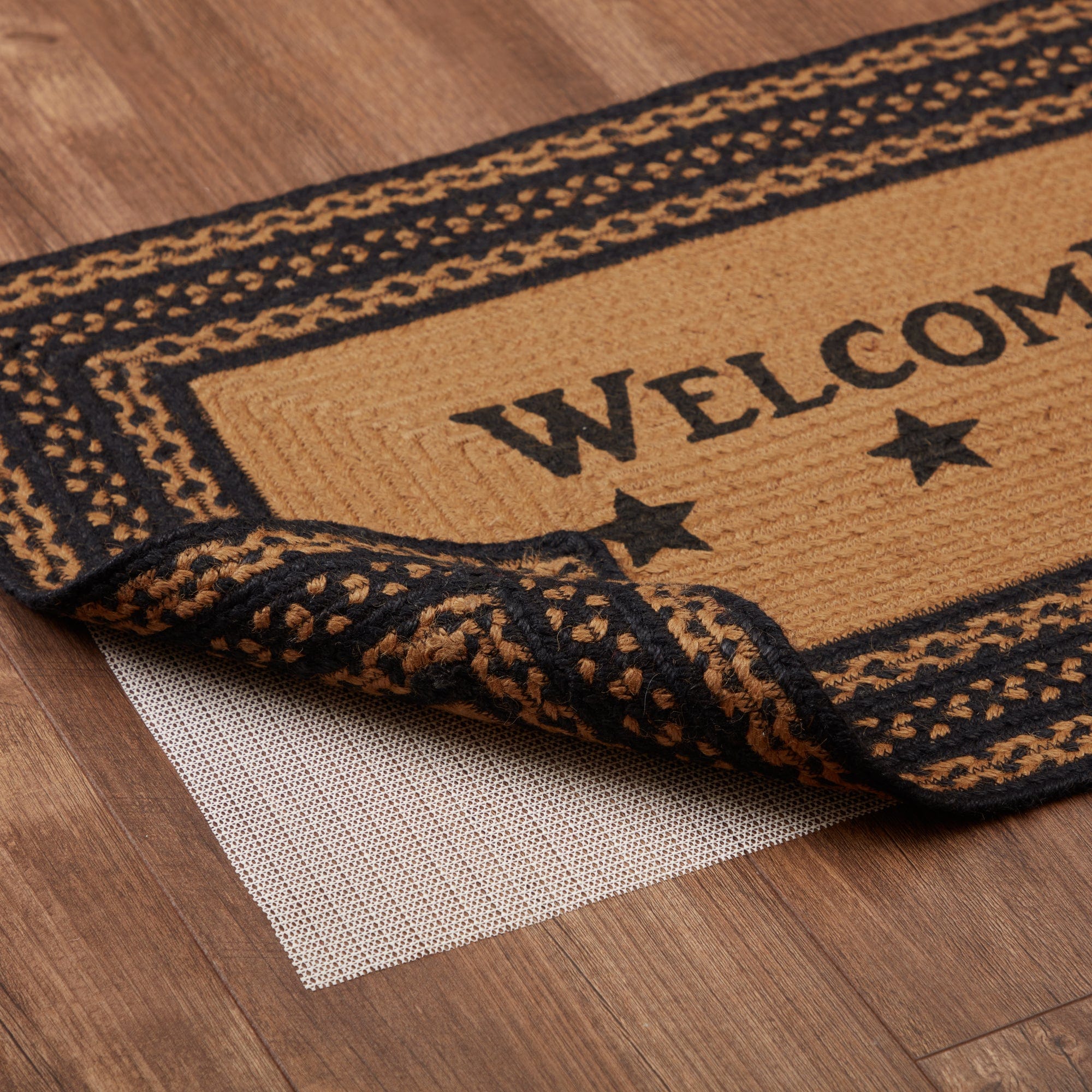 Farmhouse Rectangle Welcome Rug w/ Pad