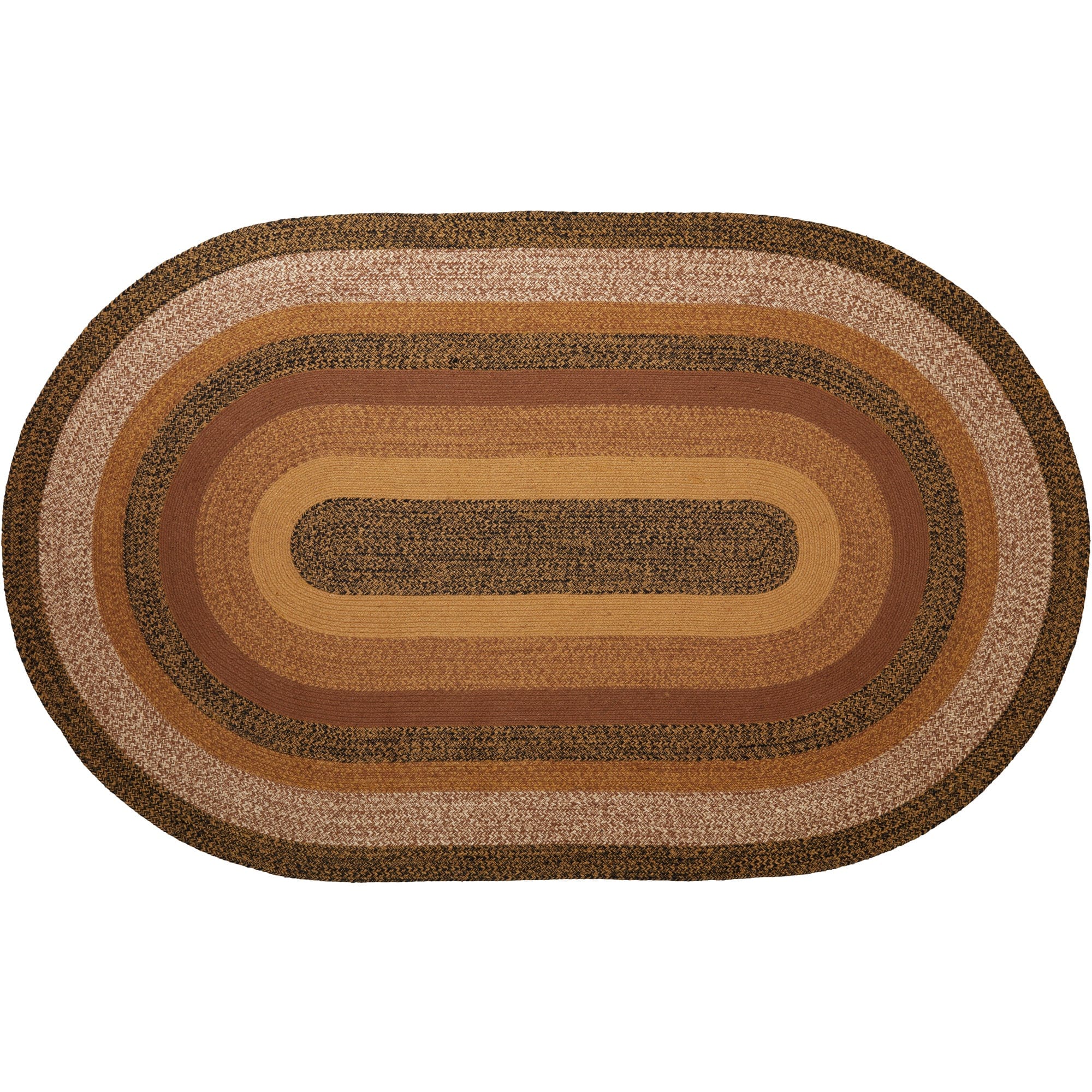Kettle Grove Oval Braided Rug w/ Pad