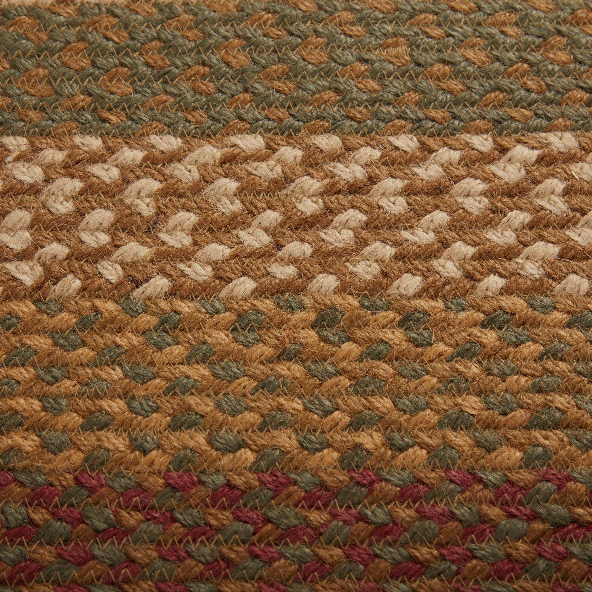 Tea Cabin Braided Oval Rug W/ Pad