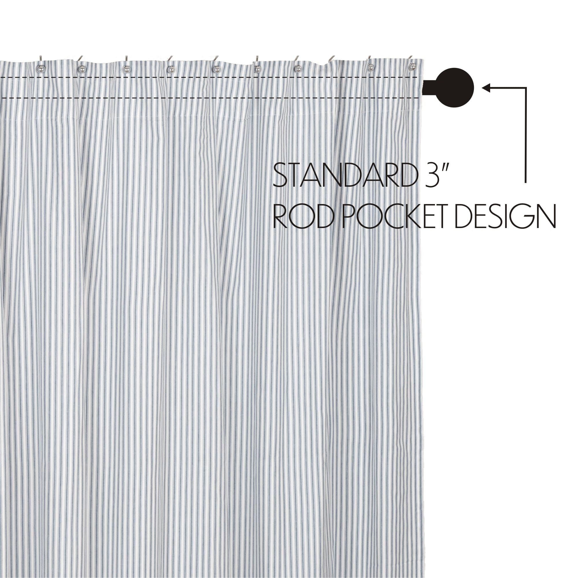 Sawyer Mill Blue Ticking Stripe Shower Curtain