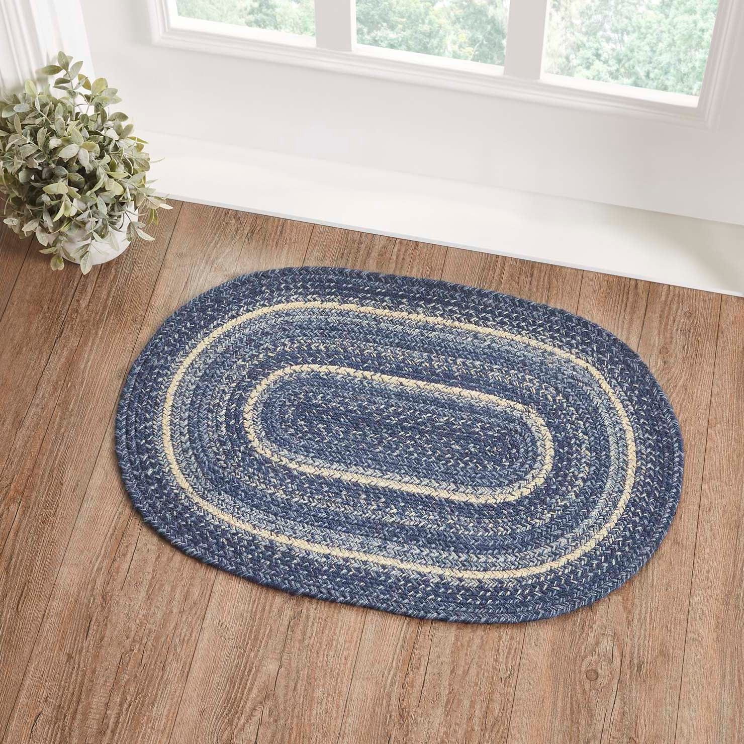 Great Falls Jute Oval Braided Rug w/ Pad