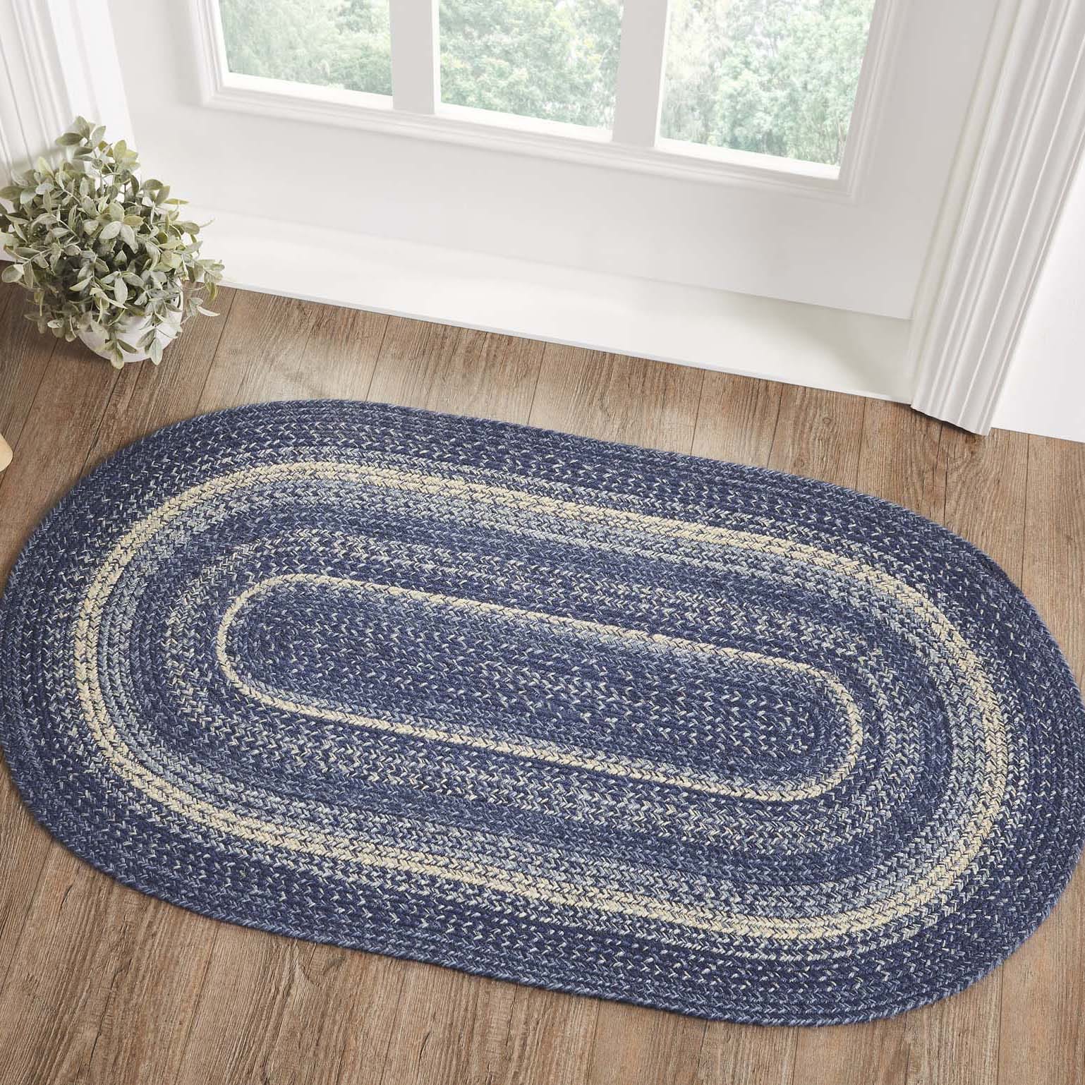 Great Falls Jute Oval Braided Rug w/ Pad