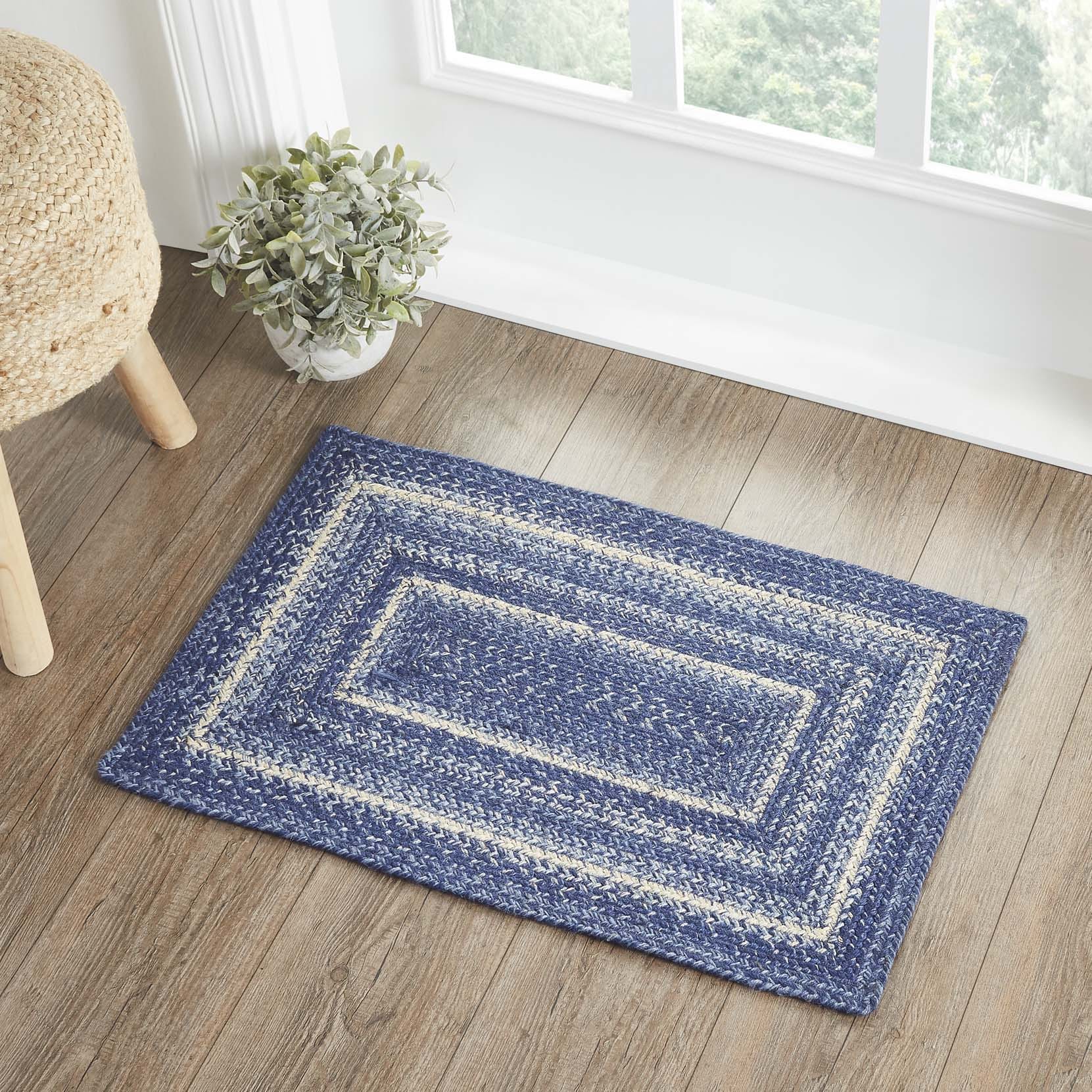 Great Falls Jute Rectangle Braided Rug w/ Pad