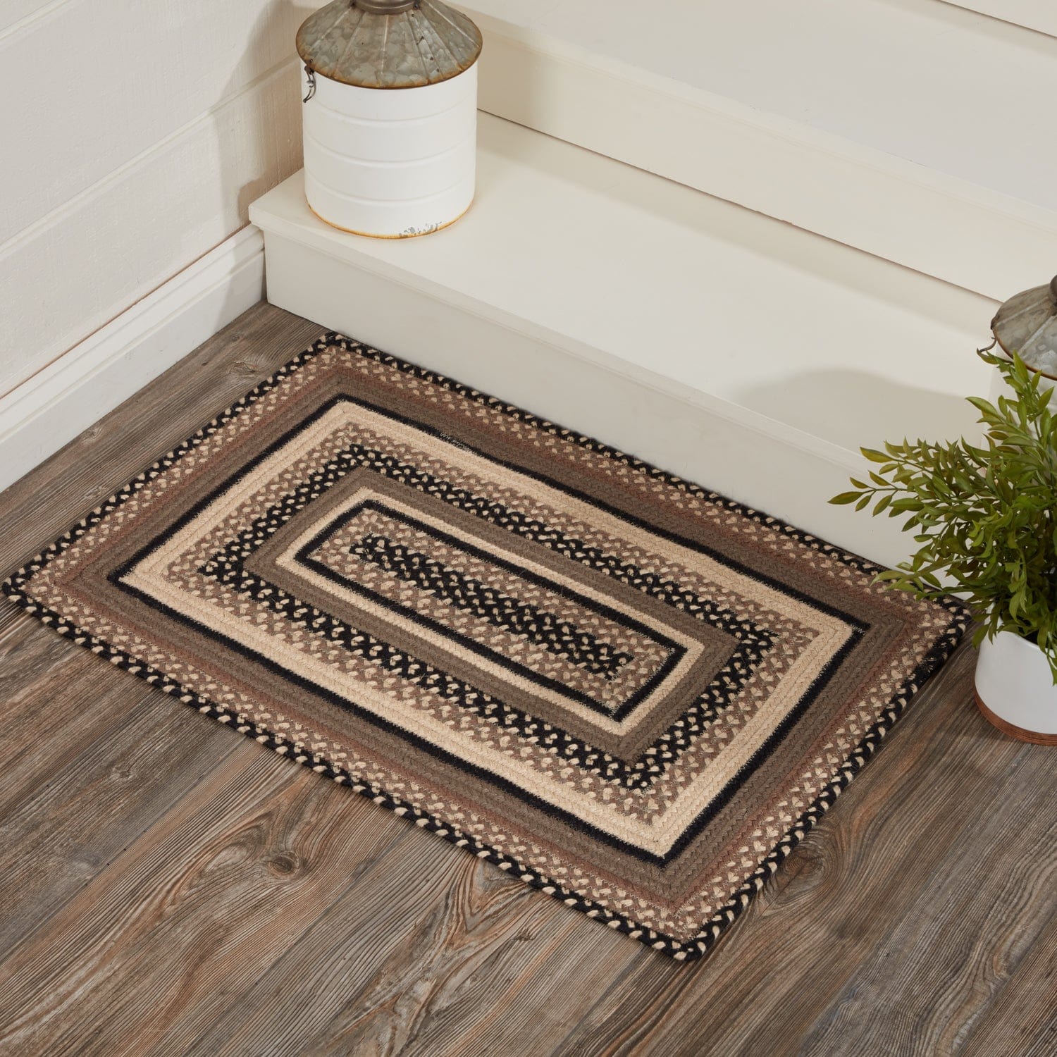 Sawyer Mill Charcoal Braided Rectangle Rug