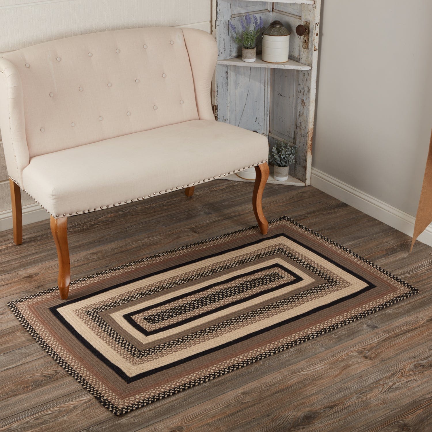 Sawyer Mill Charcoal Braided Rectangle Rug