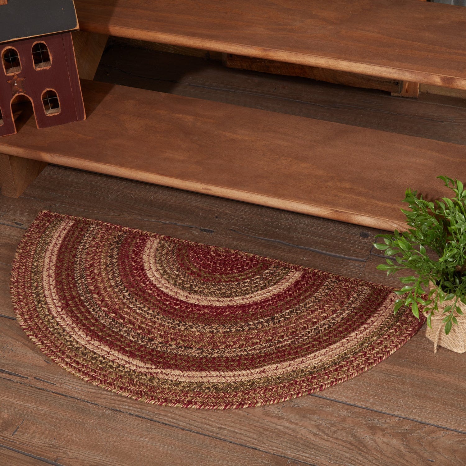 Half Life Rug Cider Mill Half Circle Rug - Retro Barn Country Linens