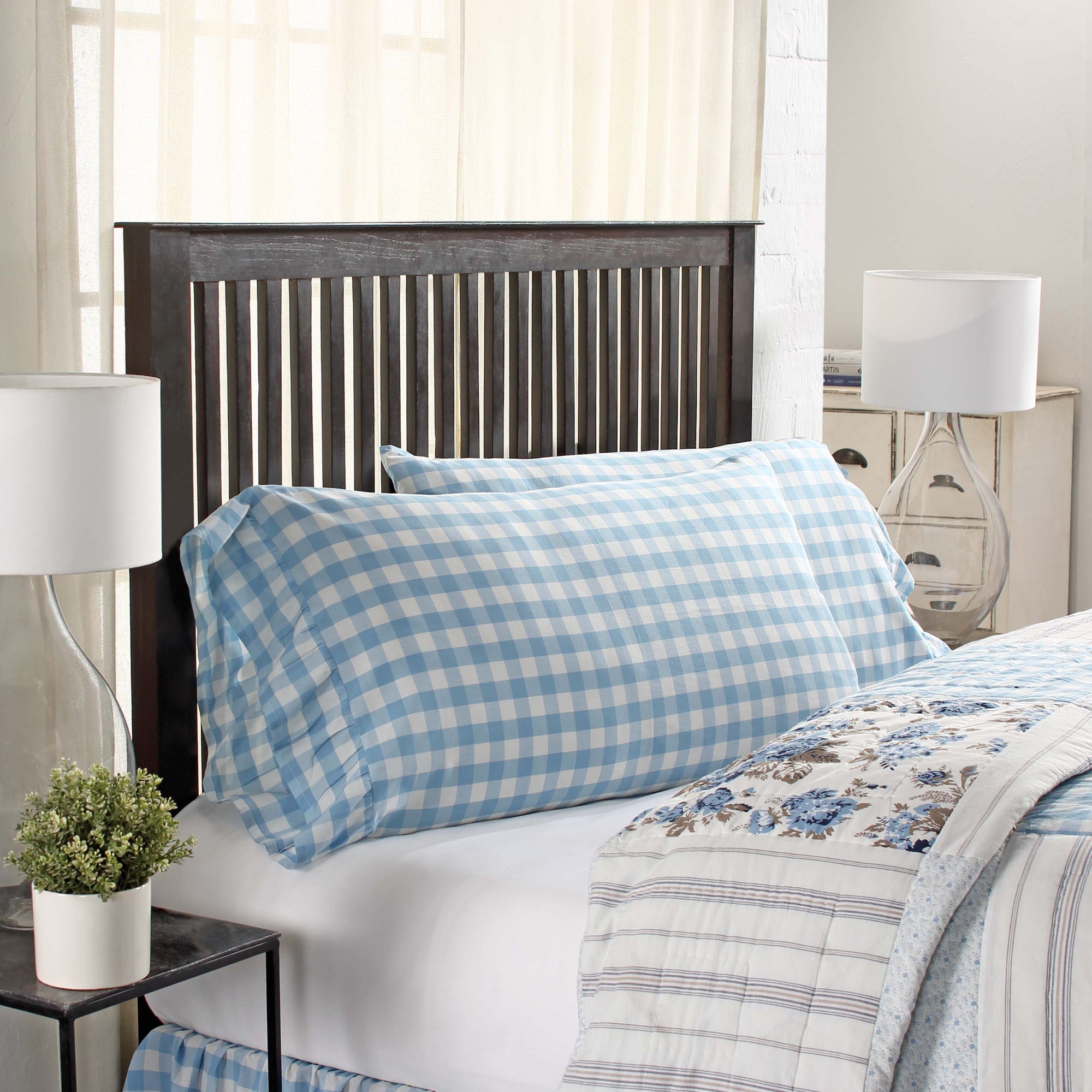 Annie Buffalo Blue Check Pillow Case Set