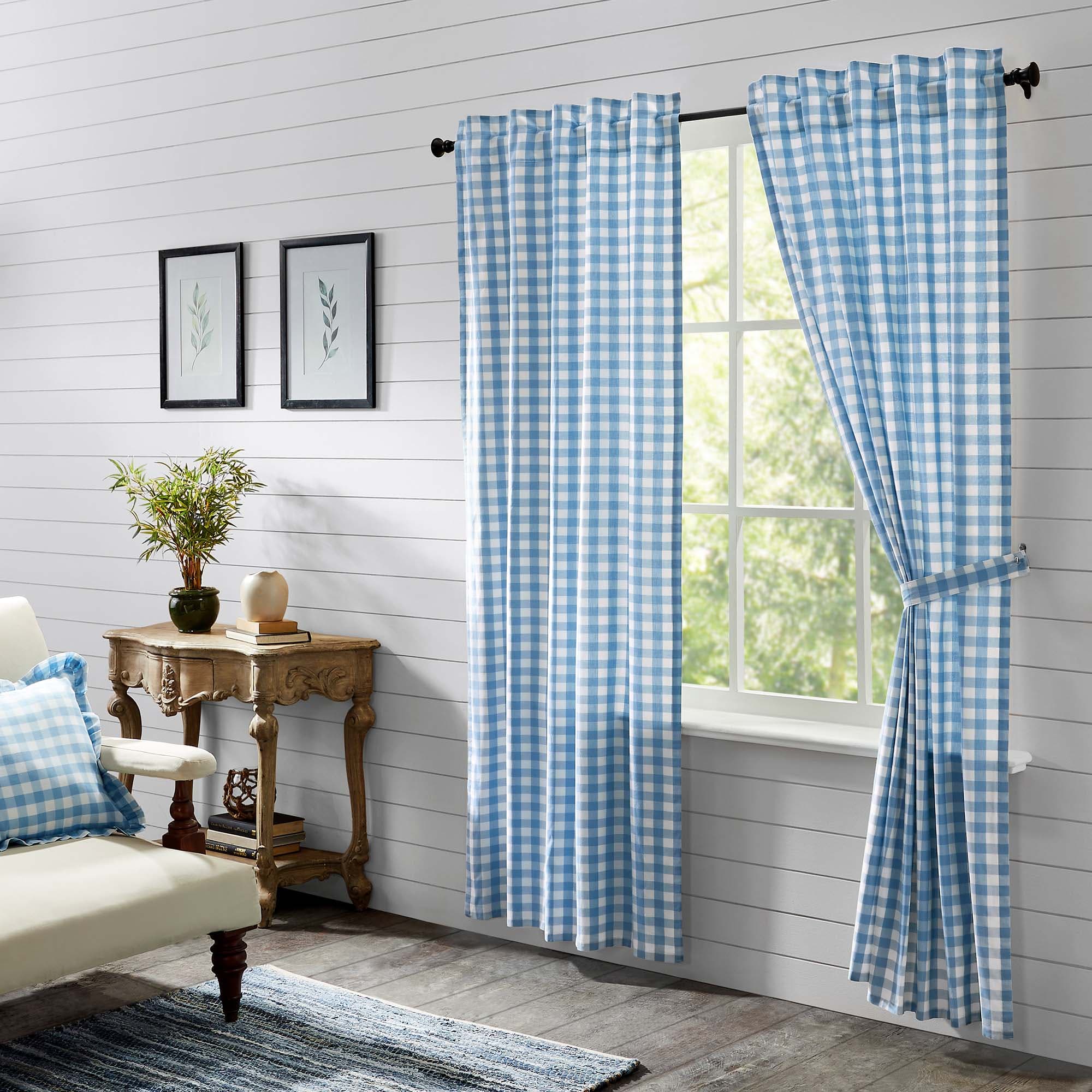 Annie Buffalo Check 84" Panel Set - Blue