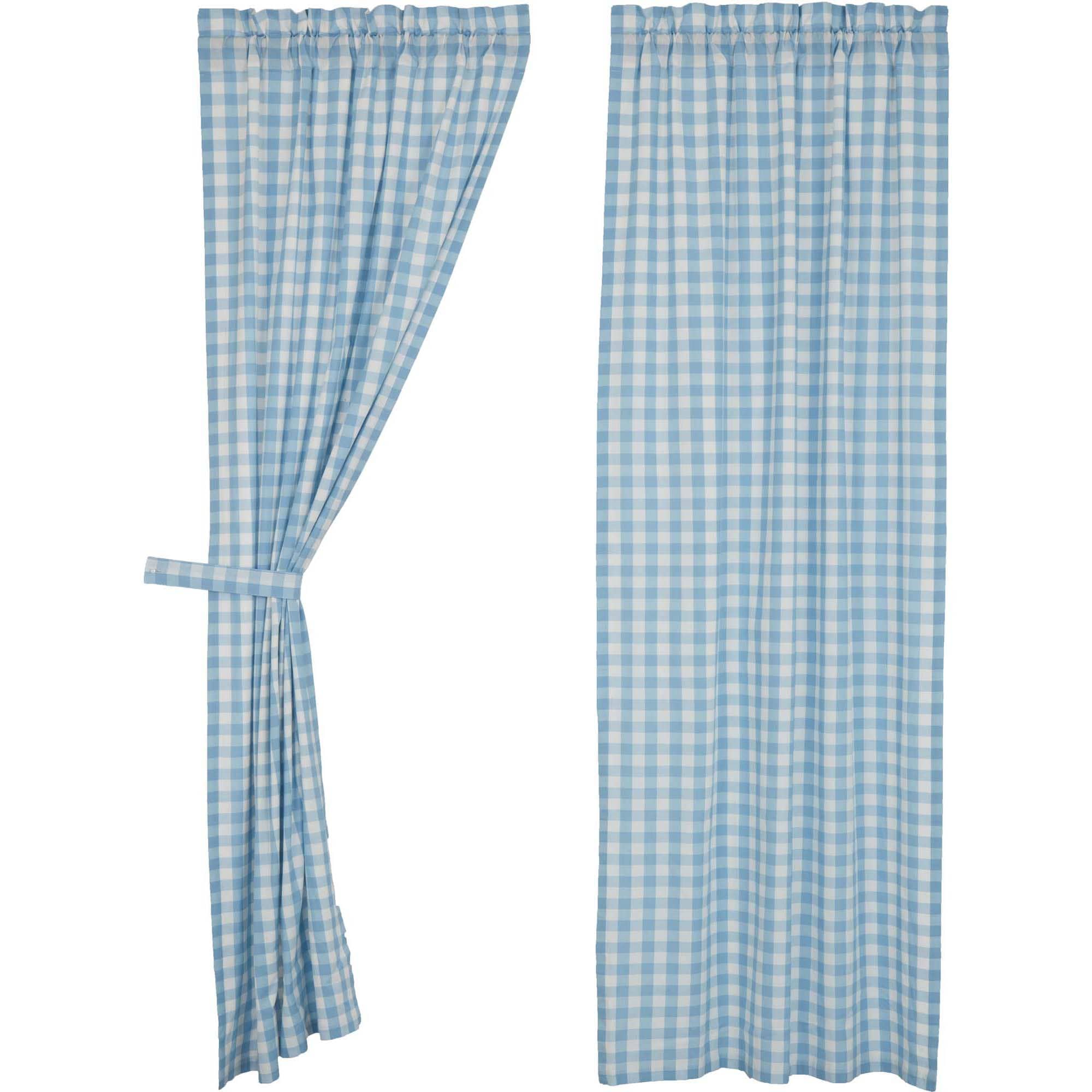 Annie Buffalo Check 84" Panel Set - Blue