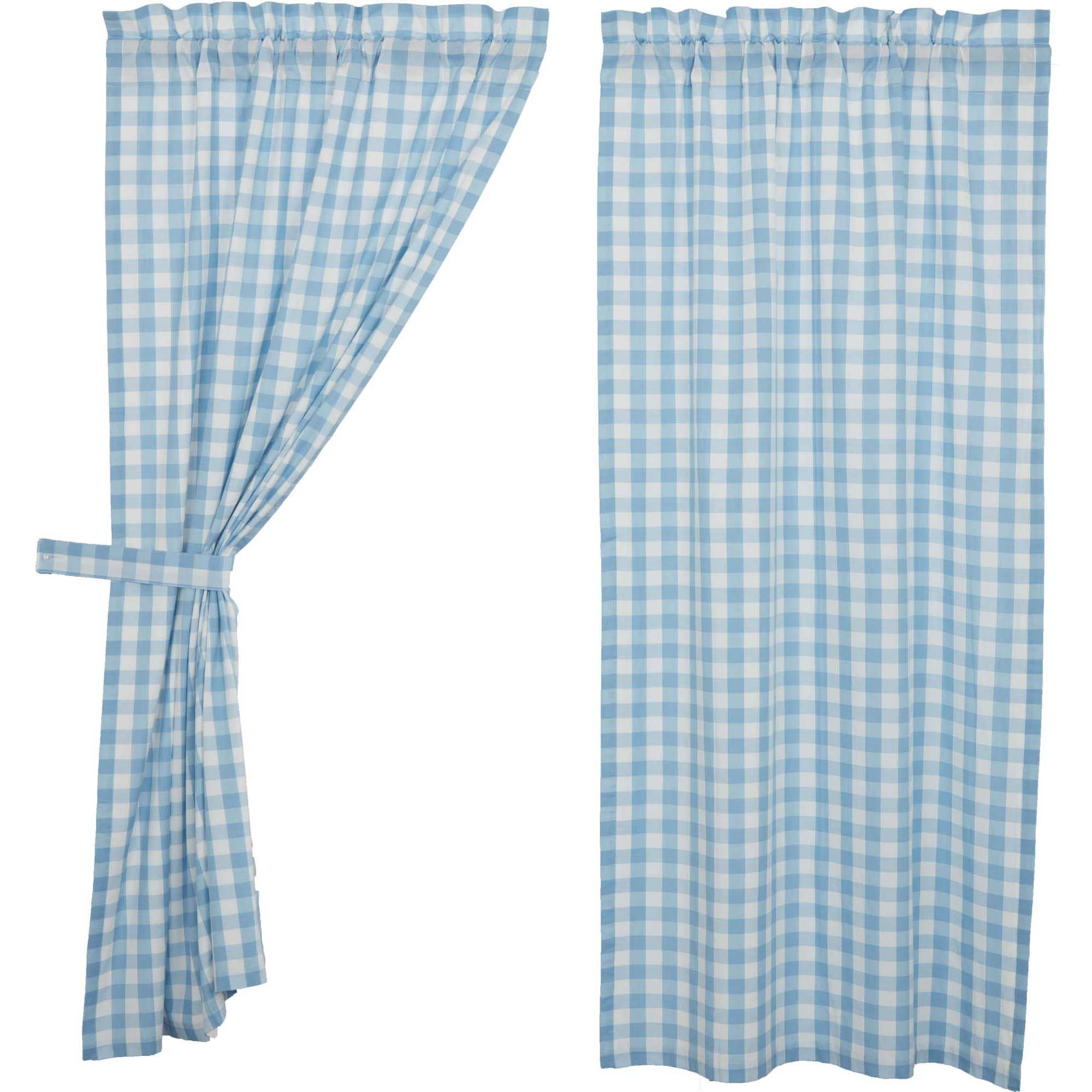 Annie Buffalo Check 63" Panel Set - Blue