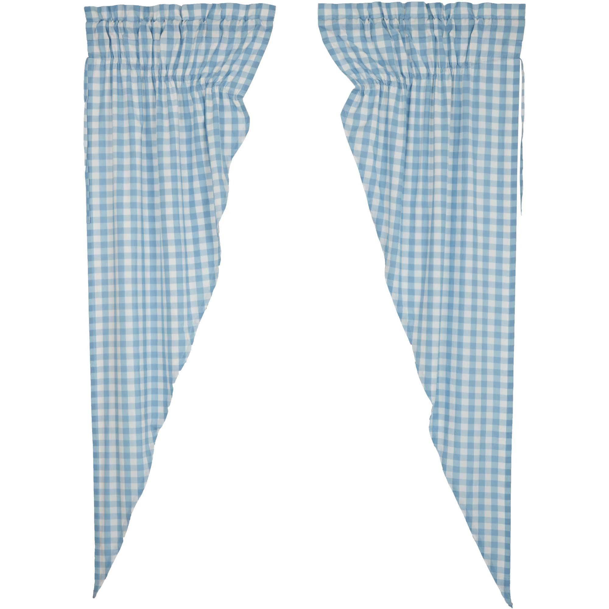 Annie Buffalo Long Prairie Curtain- Blue