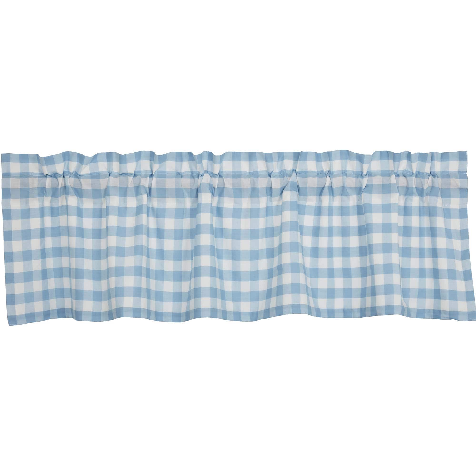 Annie Buffalo Check Valance - Blue