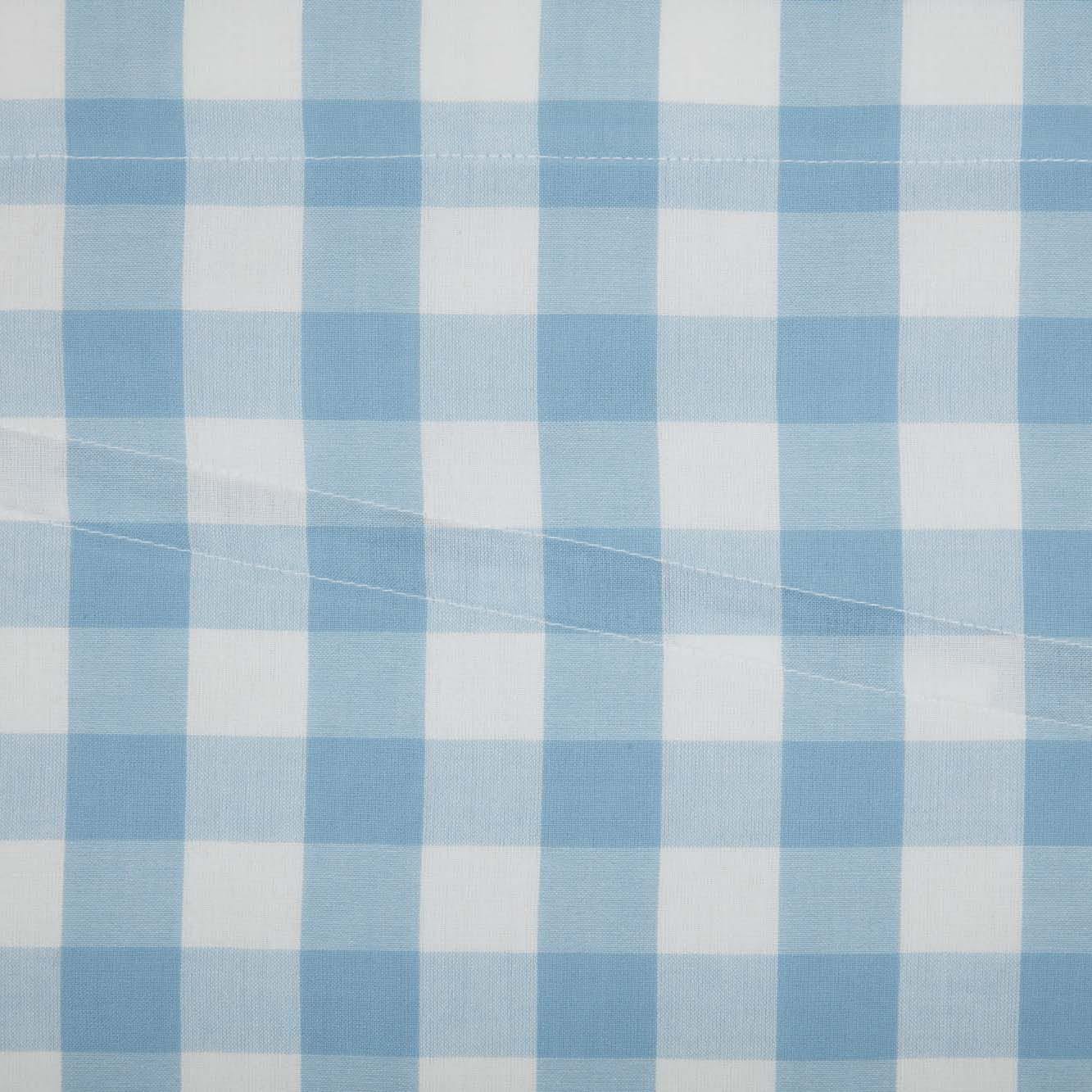 Annie Buffalo Check Prairie Curtain - Blue