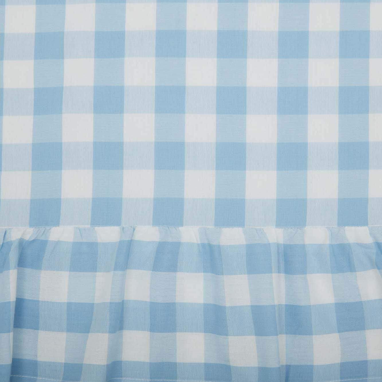 Annie Blue Buffalo Check Ruffled Shower Curtain