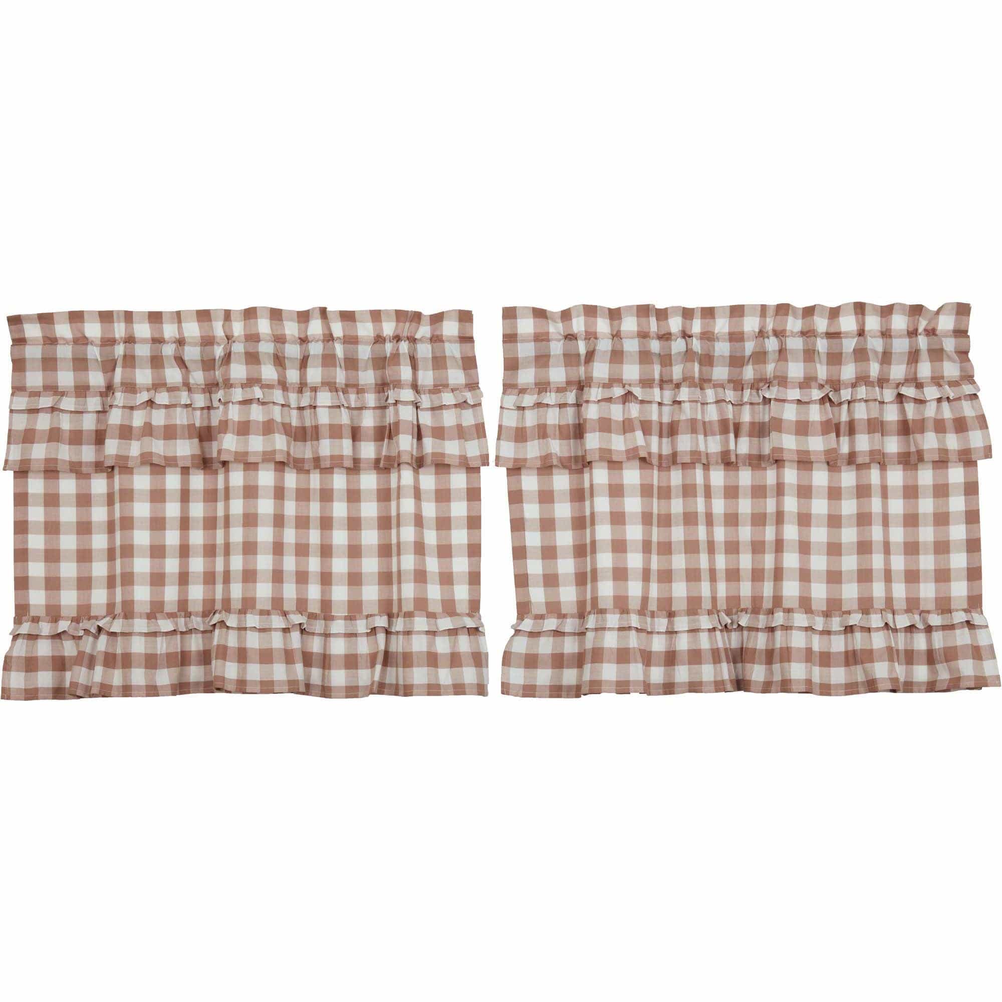 Annie Buffalo Check Ruffled Tier Set - Portabella