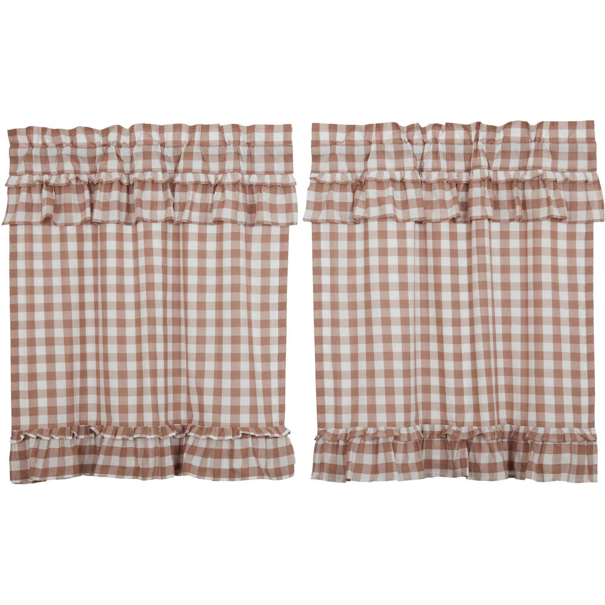 Annie Buffalo Check Ruffled Tier Set - Portabella