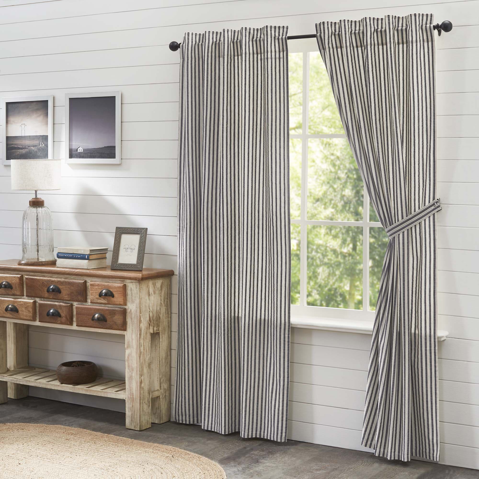 Ashmont Ticking Stripe 84" Panel Set