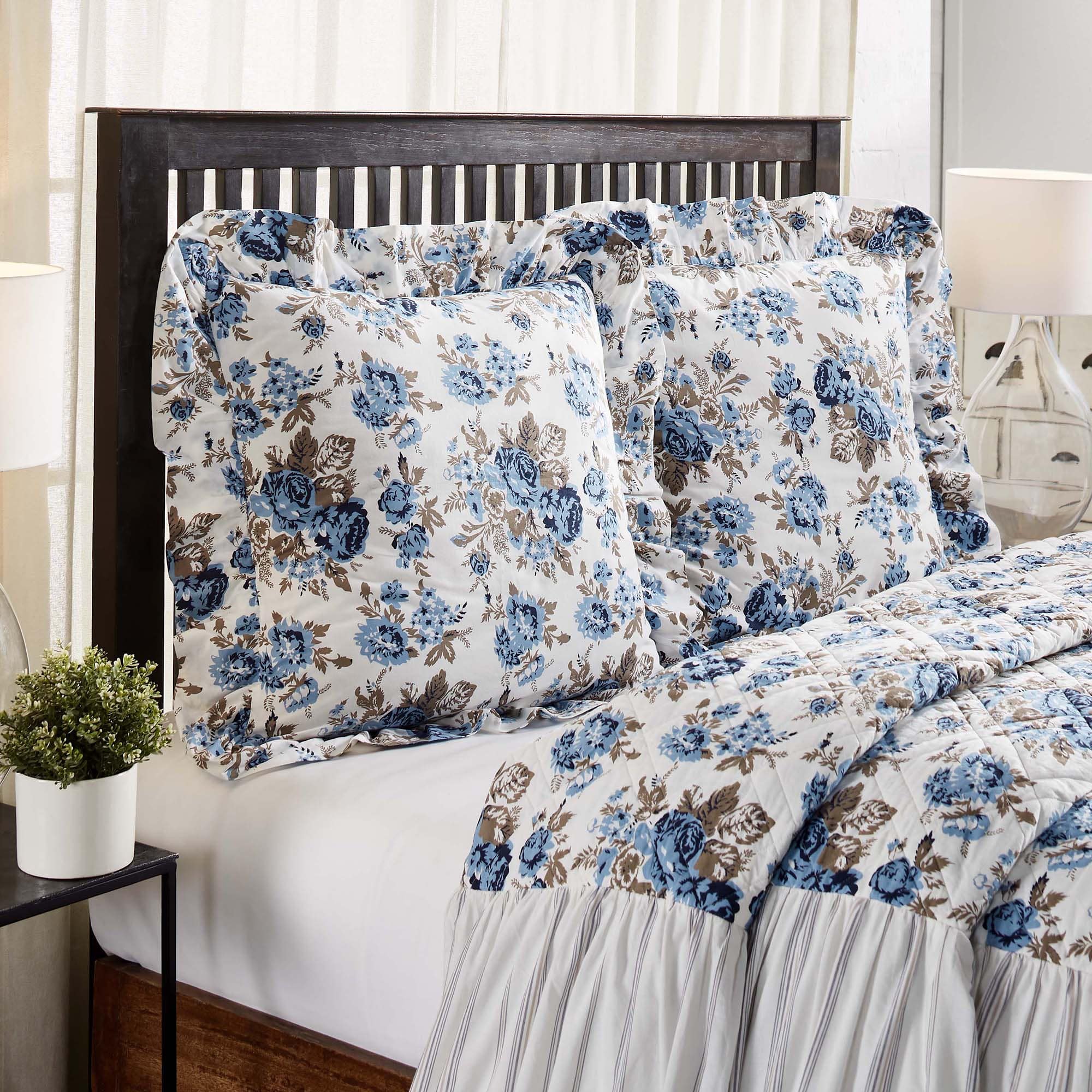 Annie Blue Floral Euro Sham