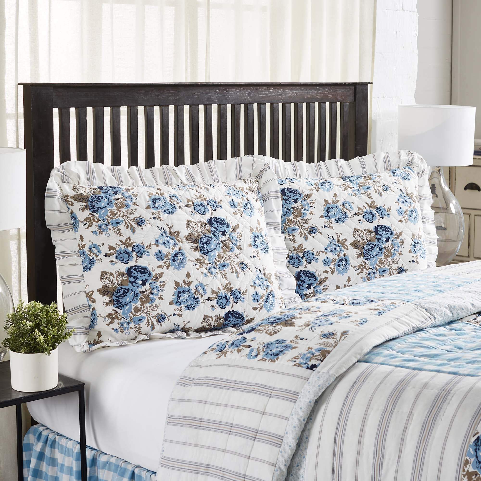 Annie Blue Floral Pillow Sham