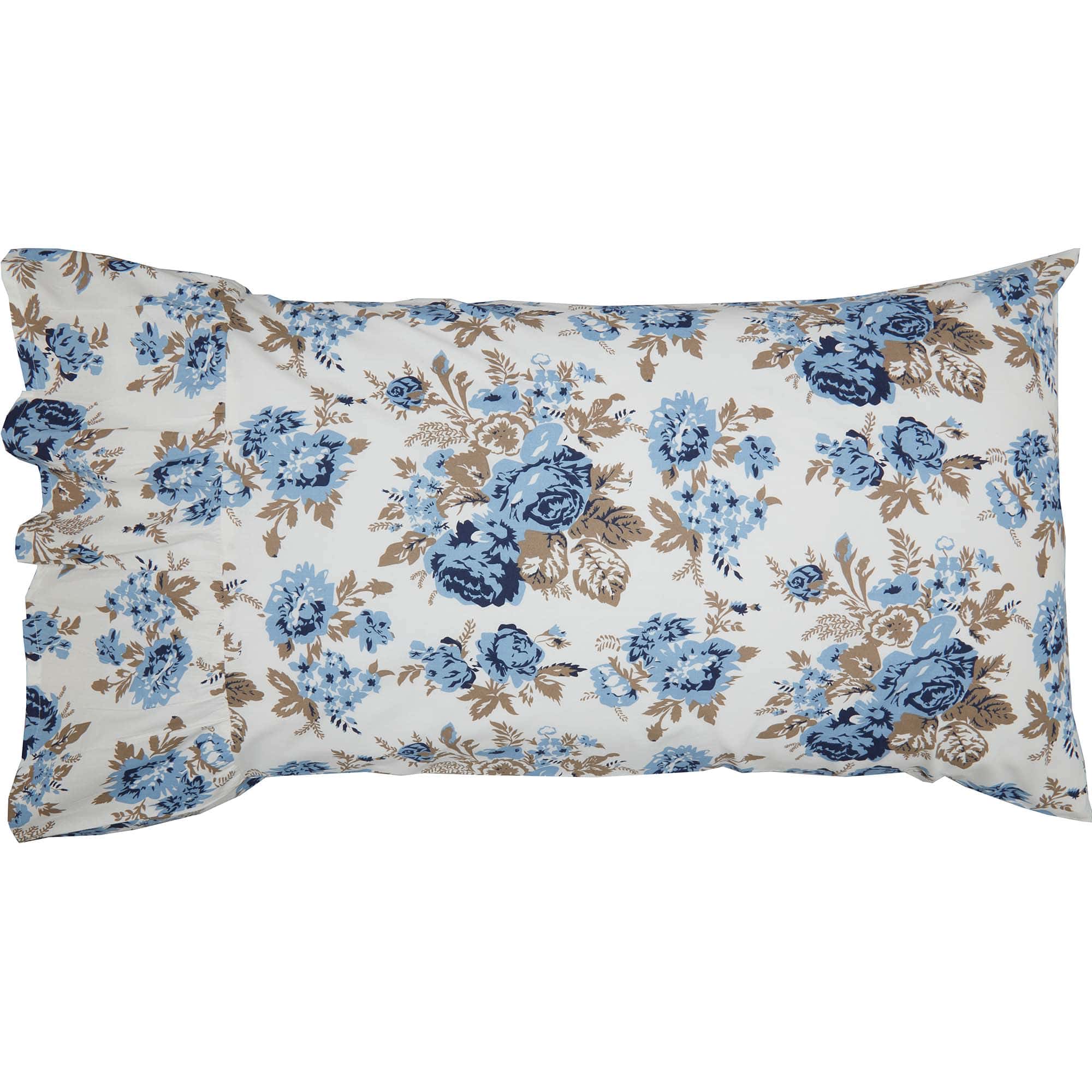 Annie Blue Floral Pillow Case Set