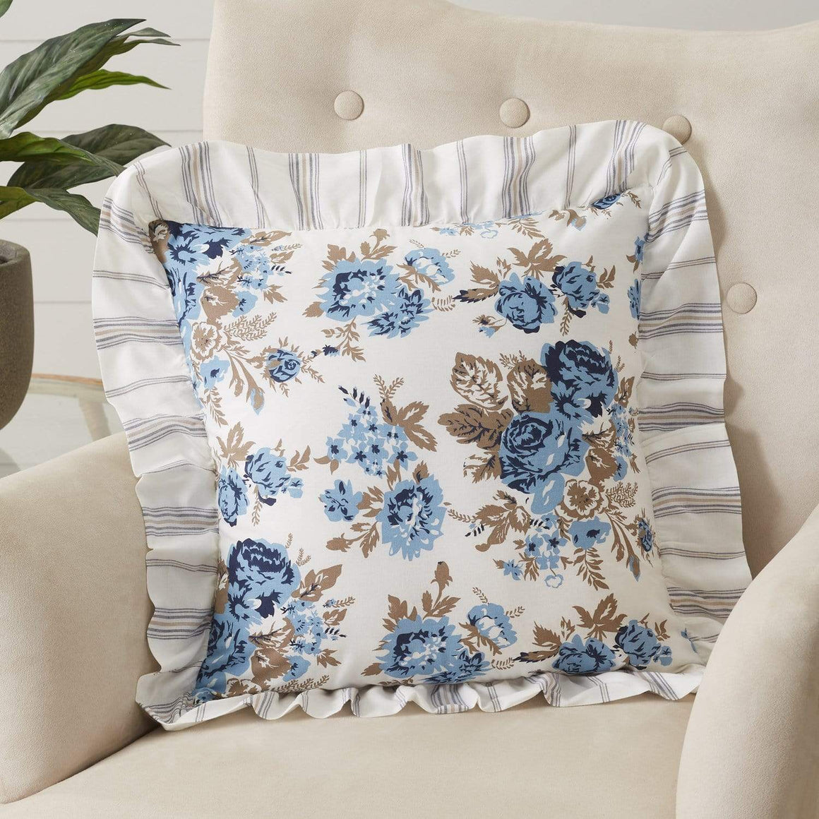 Annie Blue Floral Pillow