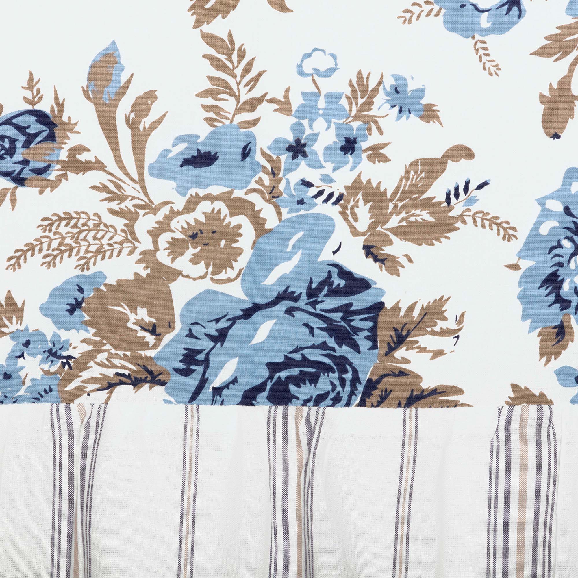 Annie Blue Floral Ruffled Valance