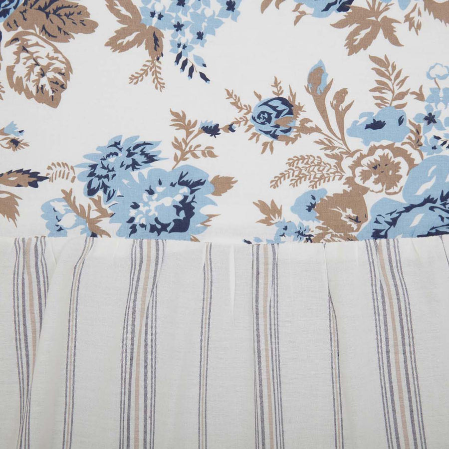 Annie Blue Floral Ruffled Shower Curtain