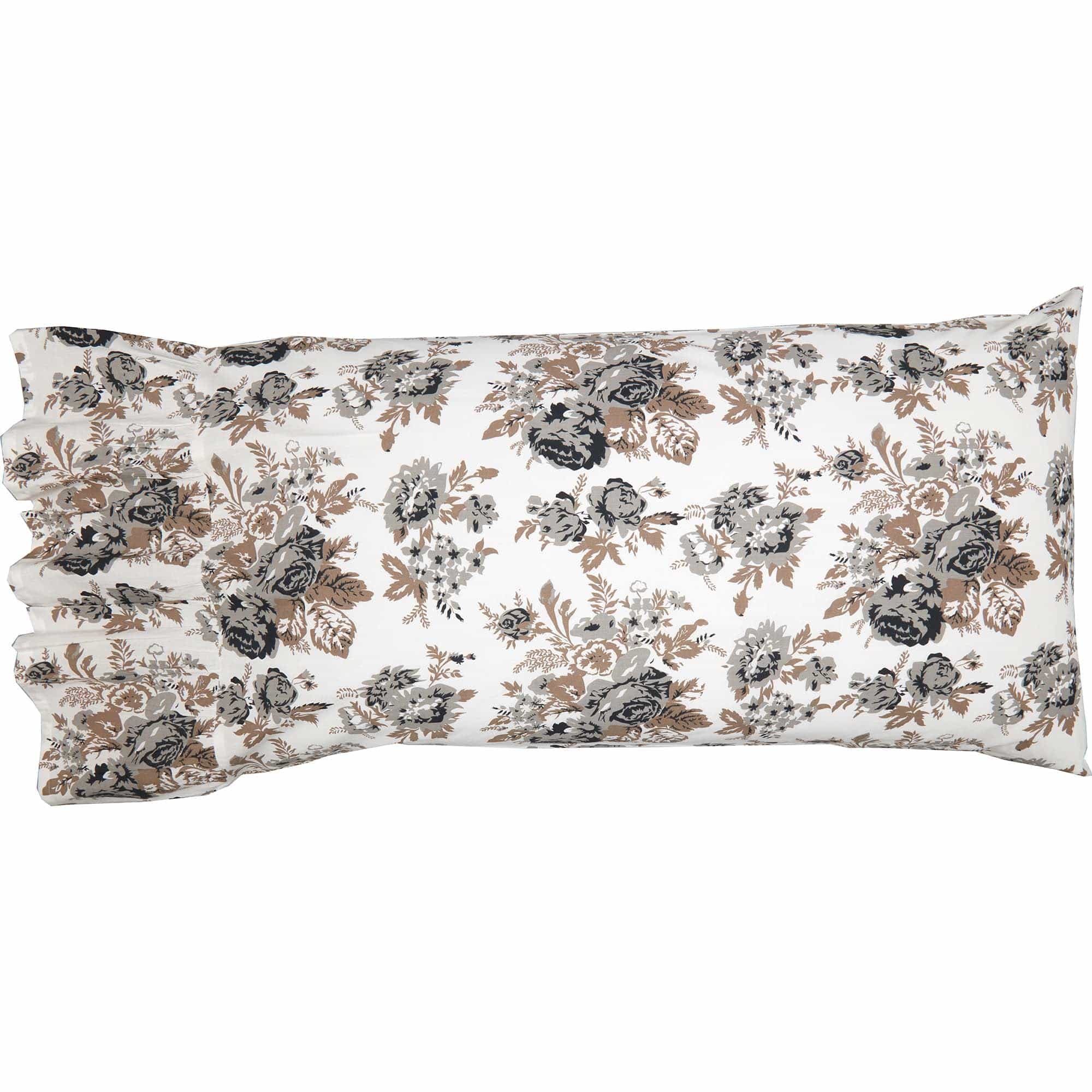 Annie Portabella Floral Ruffled Pillow Case Set