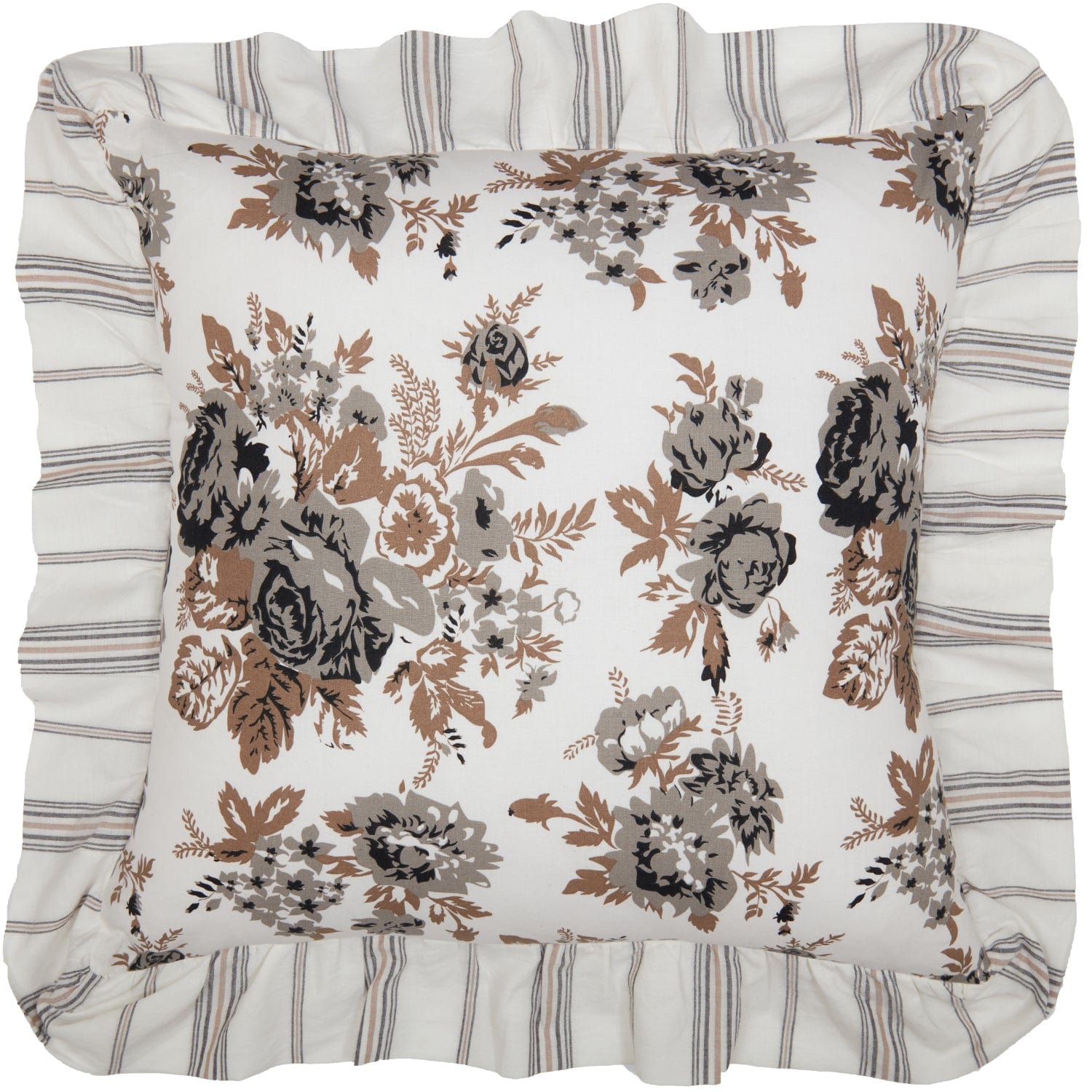 Annie Portabella Ruffled Floral Pillow