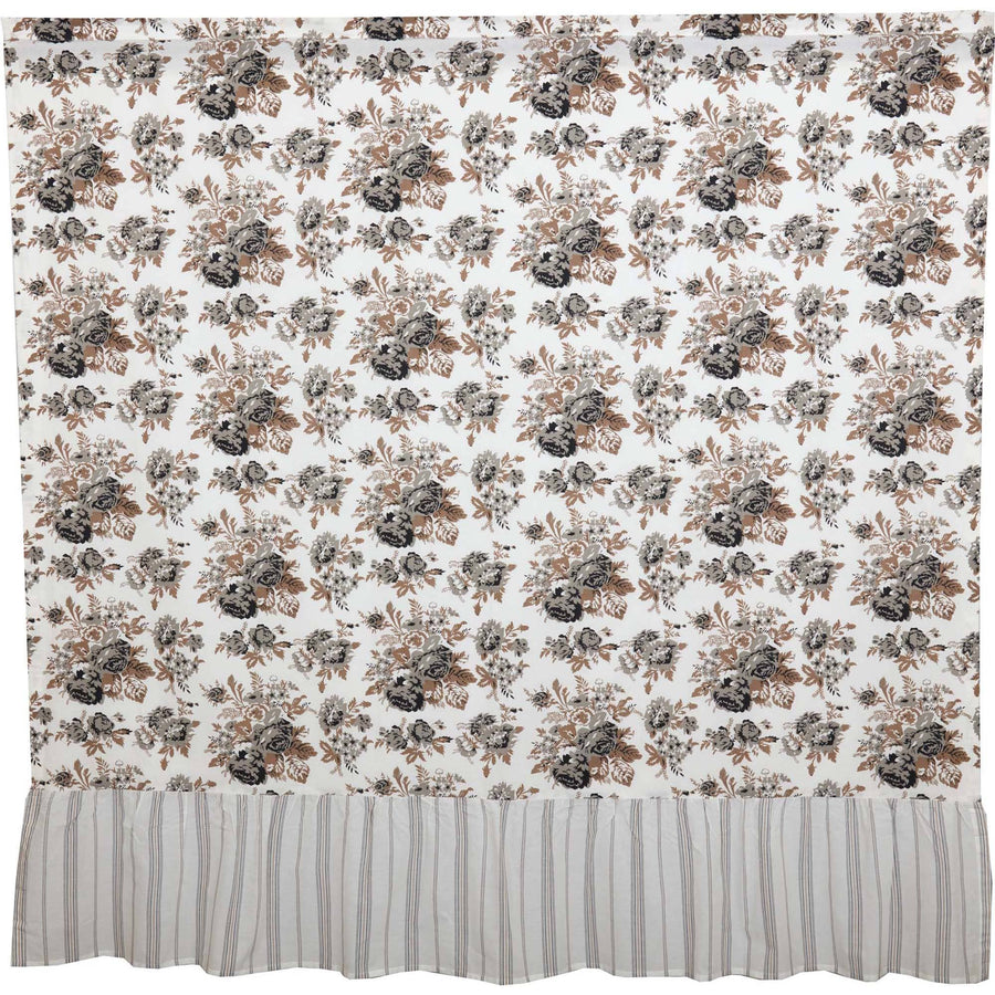 Annie Portabella Floral Ruffled Shower Curtain