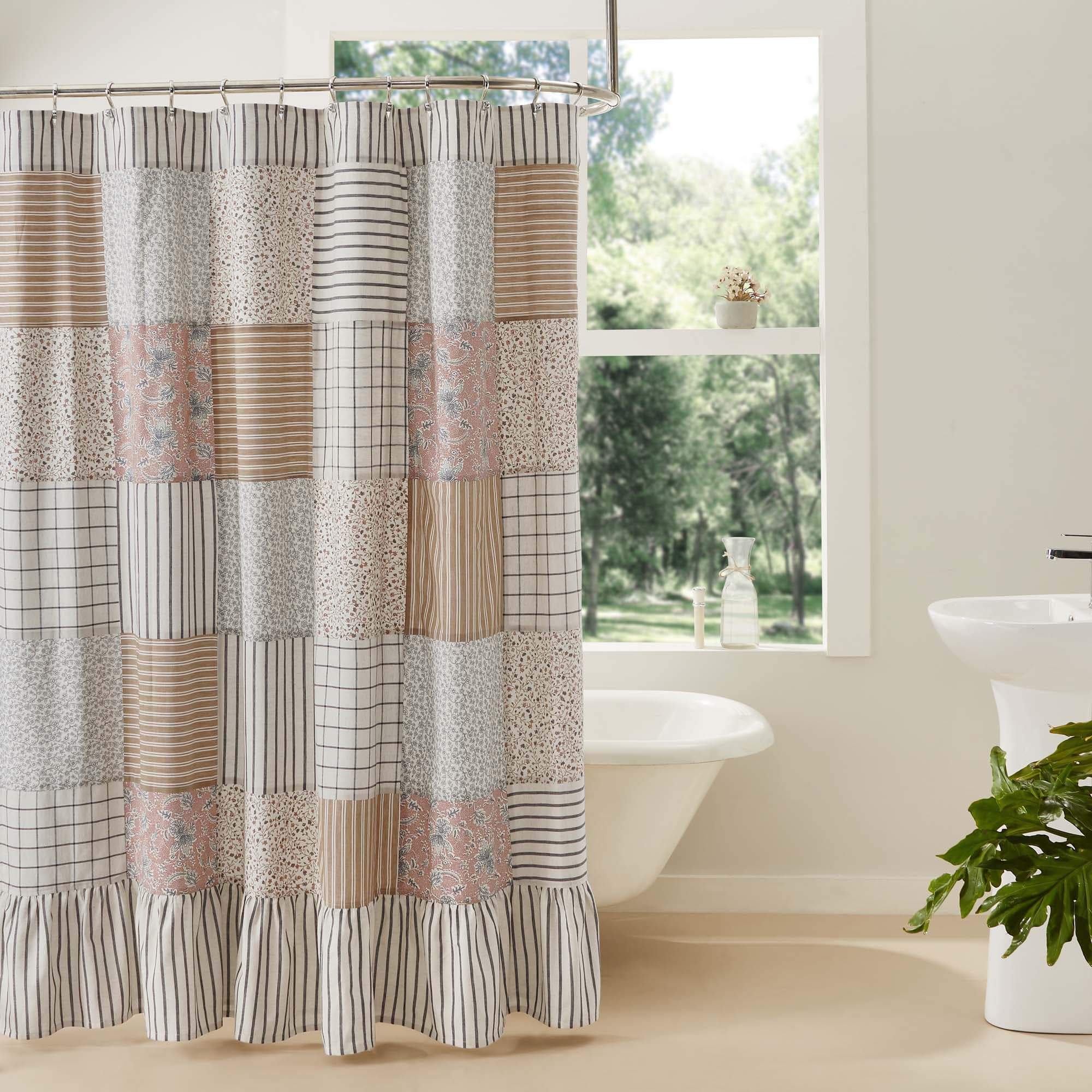 Kaila Patchwork Shower Curtain