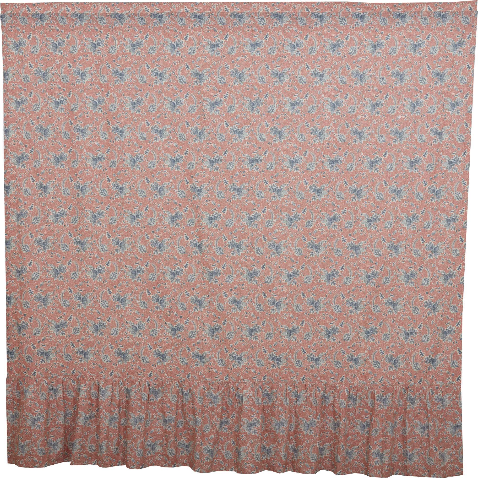 Kaila Floral Ruffled Shower Curtain