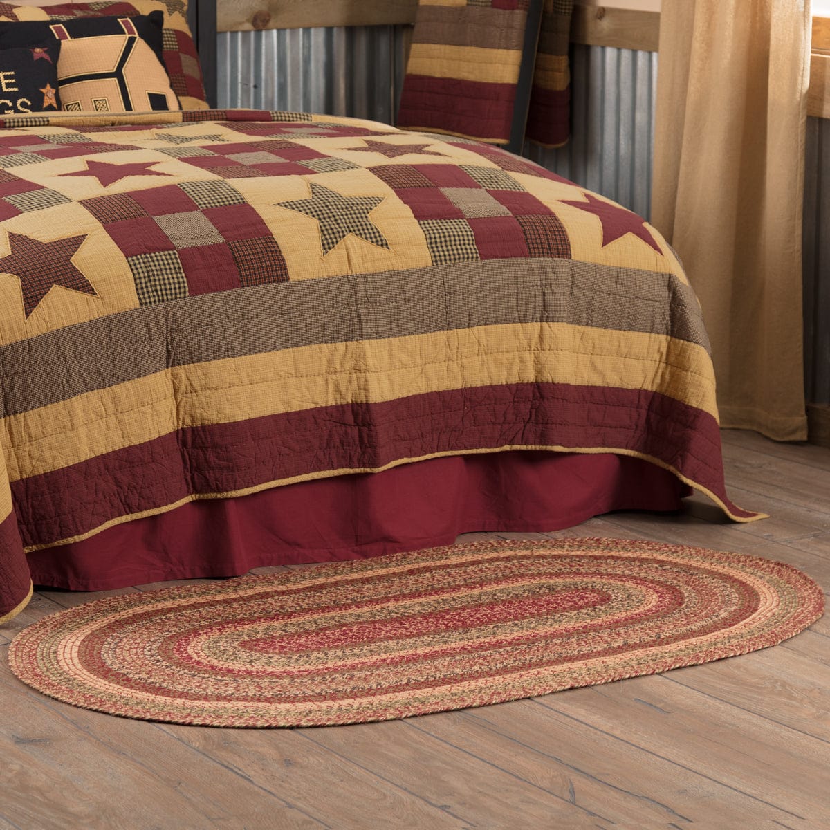 Cider Mill Oval Braided Rug w/ Pad